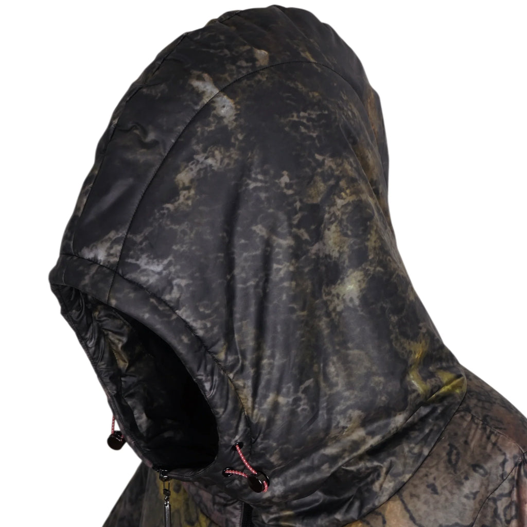 GB MOUTH Nature Camo "霧鷺" Light Down Poncho [Dark]