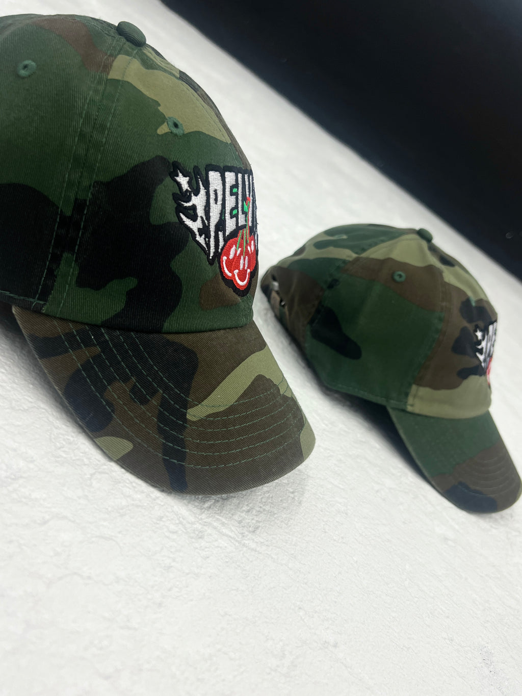 PELVIS Cherry Arc Logo 6 Panel Cap [Jungle Camo]