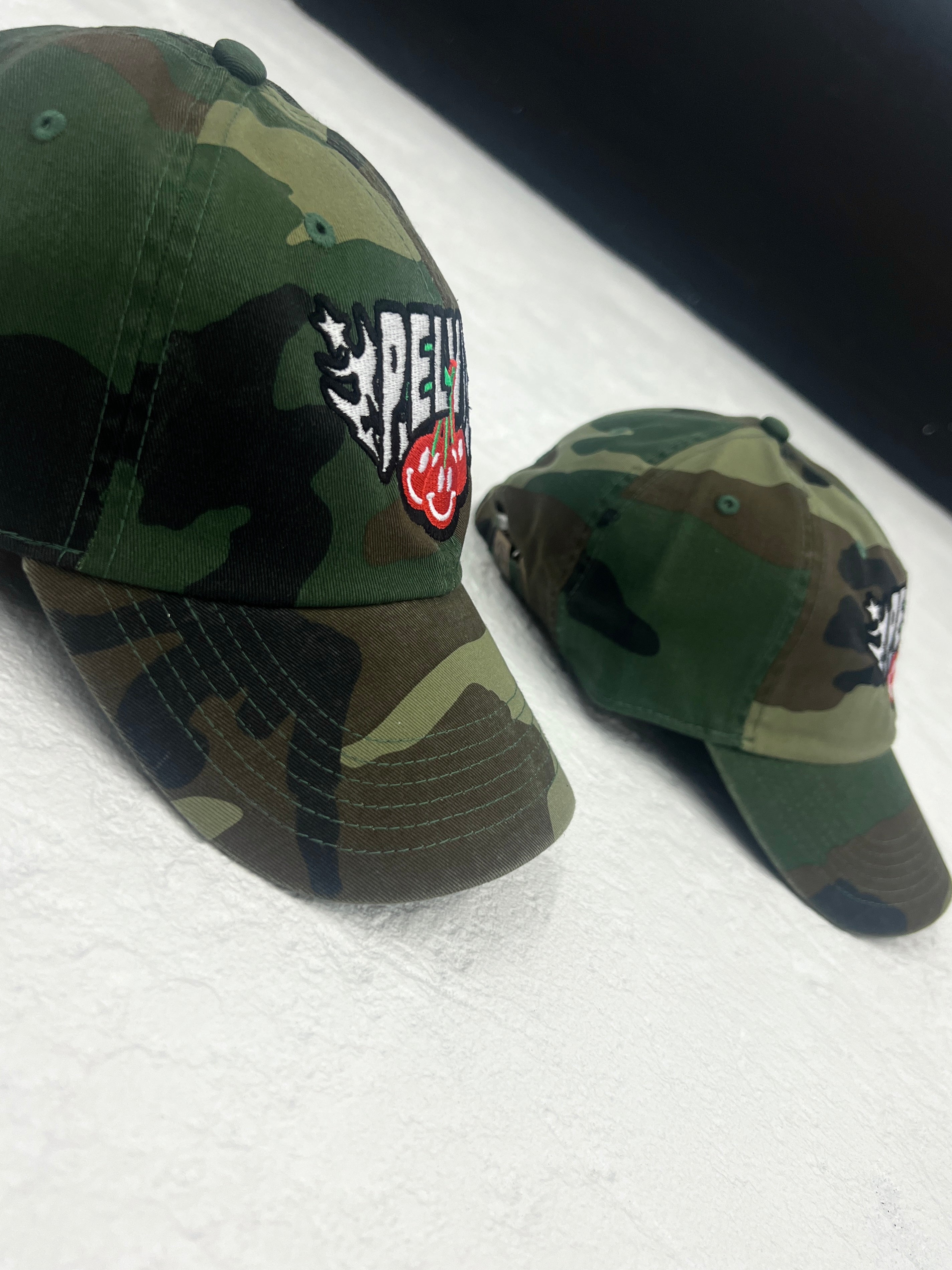 PELVIS Cherry Arc Logo 6 Panel Cap [Jungle Camo]