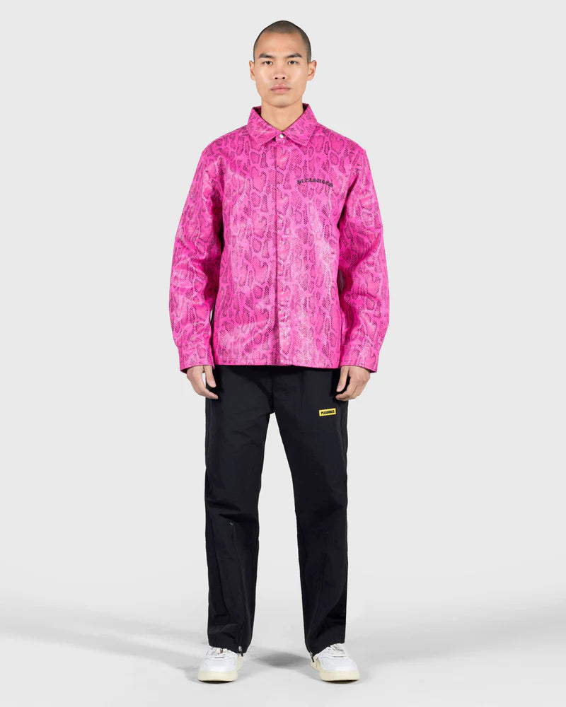 PLEASURES Anaconda Overshirt [Fuchsia]