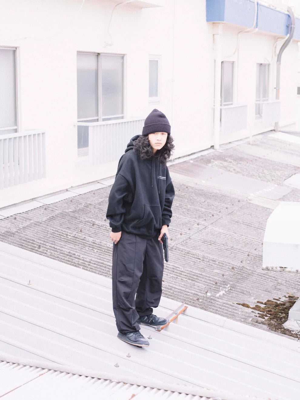Evisen Postman Pintuck Pants [Black]