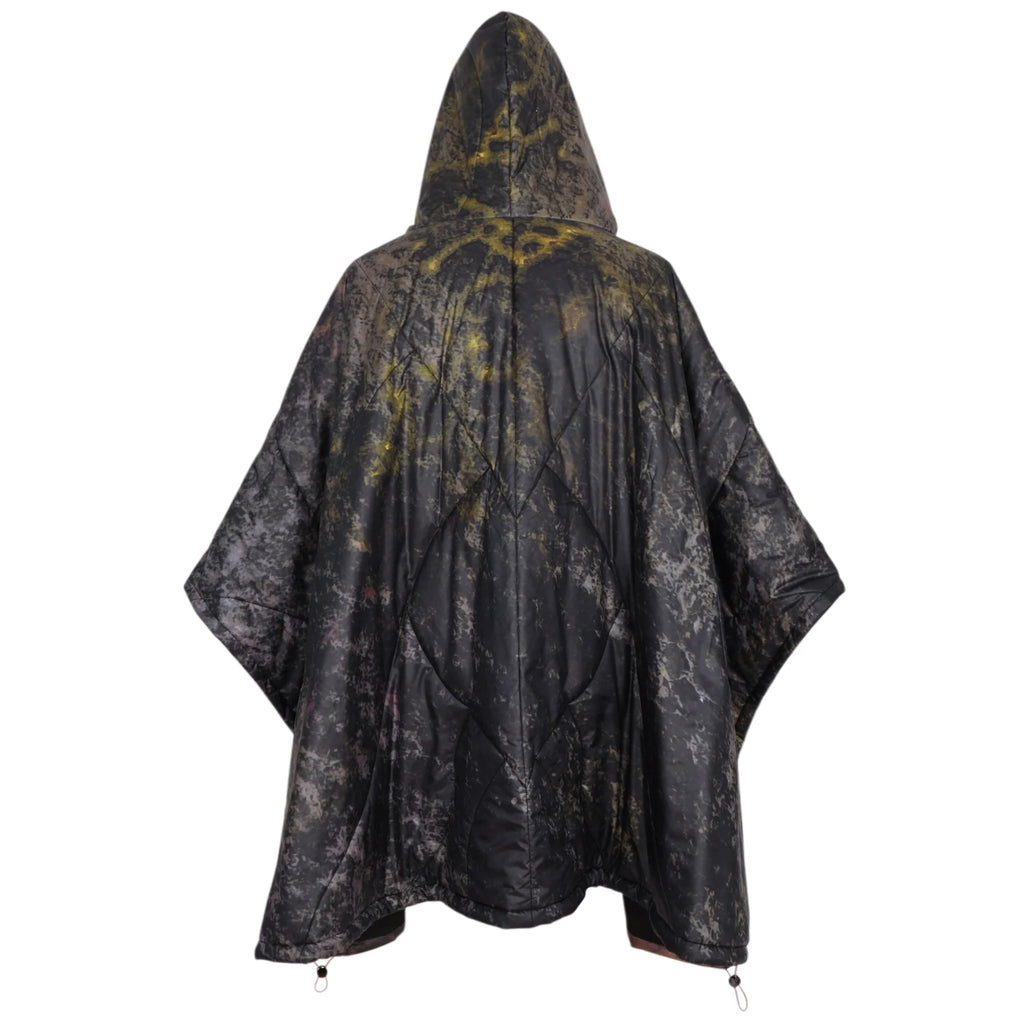 GB MOUTH Nature Camo "霧鷺" Light Down Poncho [Dark]
