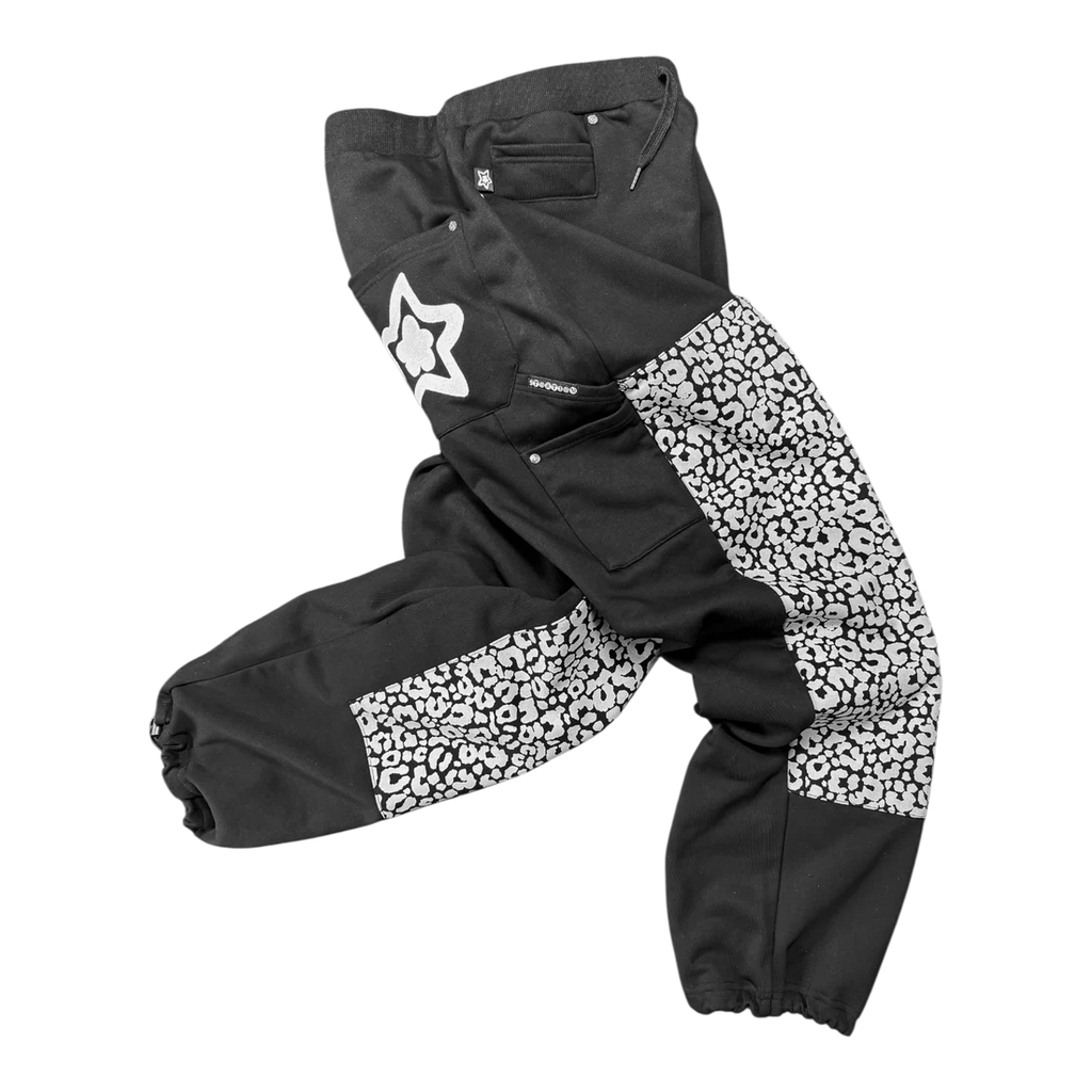 STAR TEAM Leopard Sweatpants [Black]