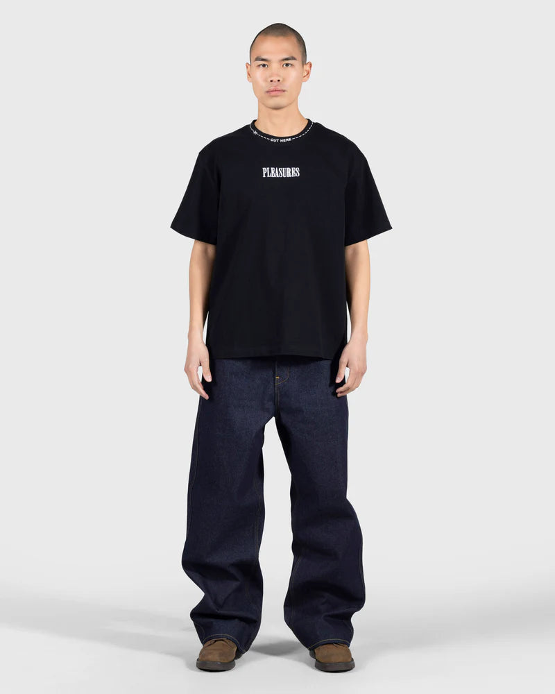 PLEASURES Cut Here Heavyweight Shirt [Black]