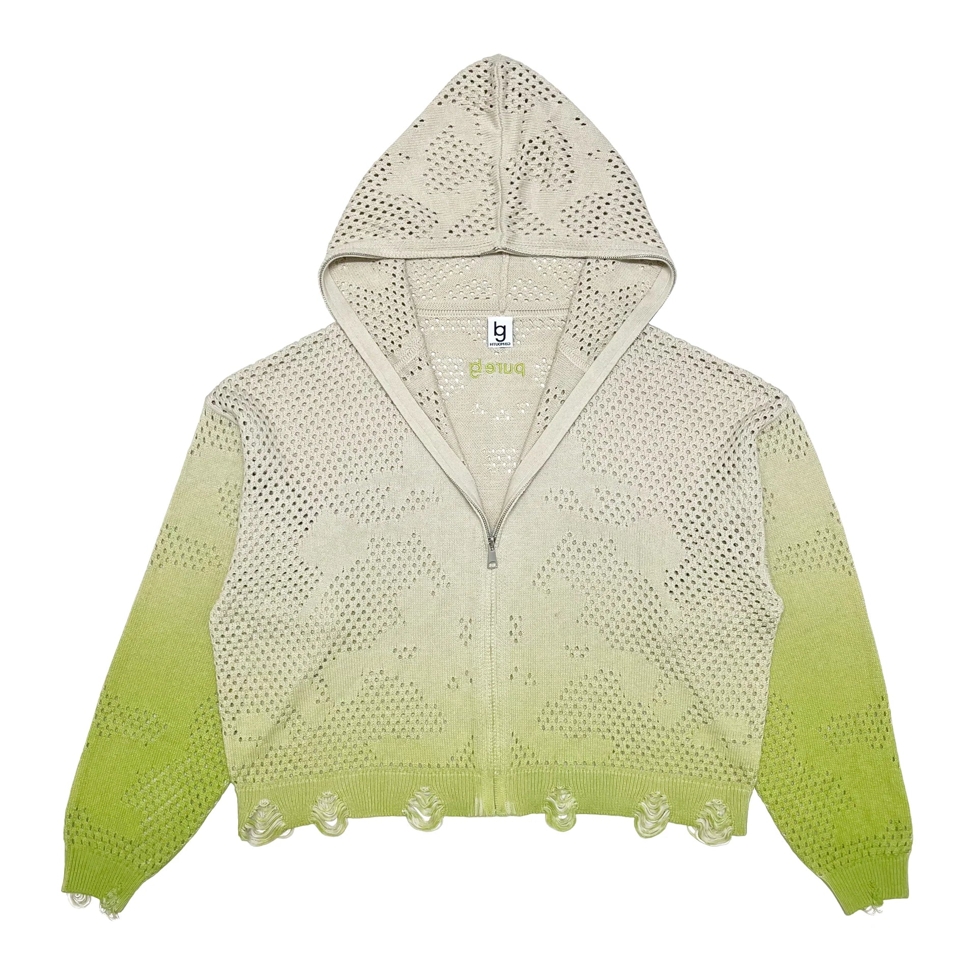 GB MOUTH "蘚" Moss Mesh Hoodie