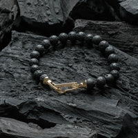 Tachibana.co Elite Gold Lava Rock Bracelet