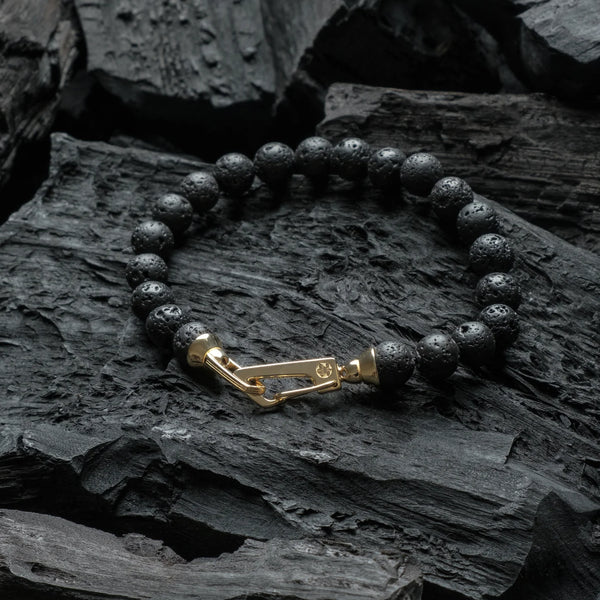 Tachibana.co Elite Gold Lava Rock Bracelet
