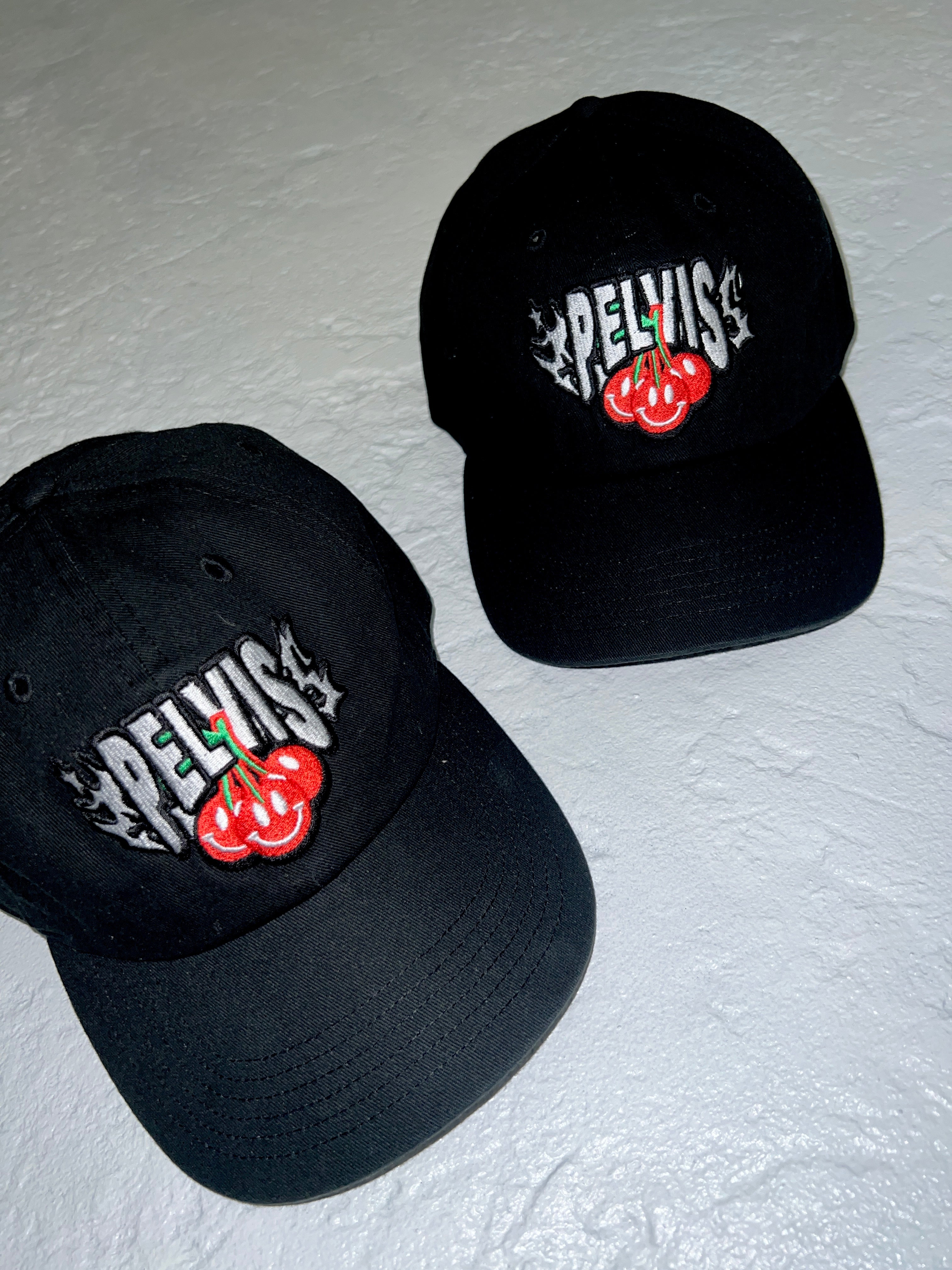 PELVIS Cherry Arc Logo 6 Panel Cap [Black]