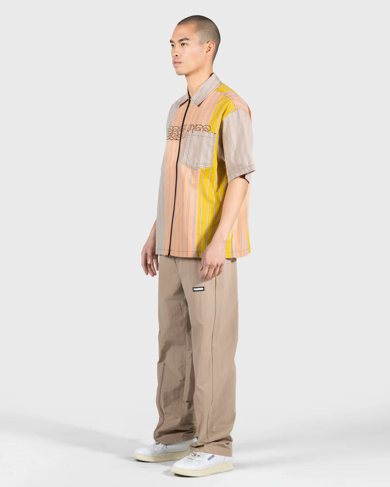PLEASURES Garner Zip Shirt [Peach]