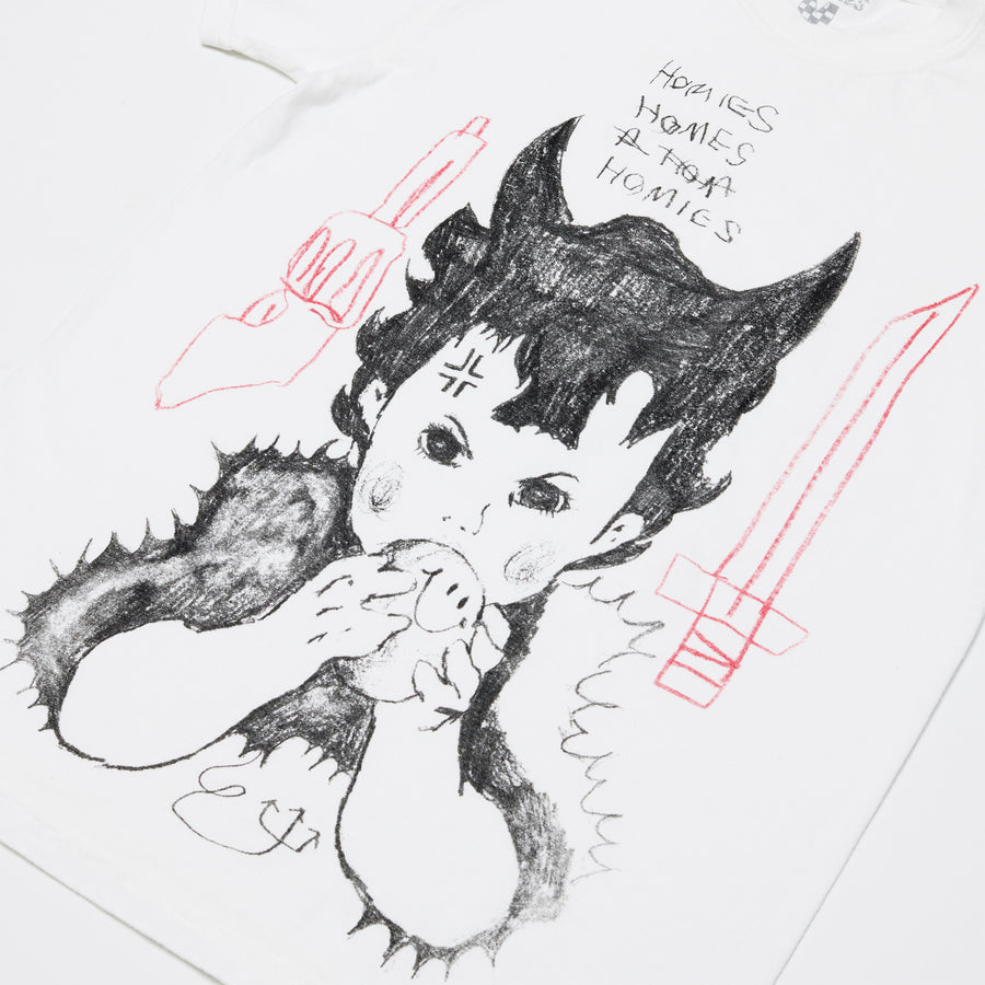 Homies Network Devil Baby Tee [White]