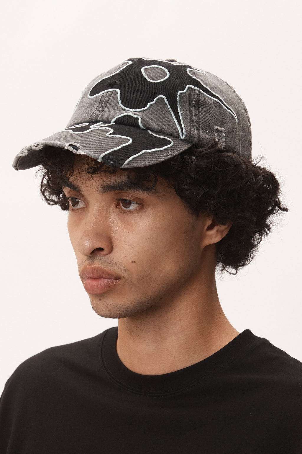 PAM Locke Denim Applique Baseball Cap