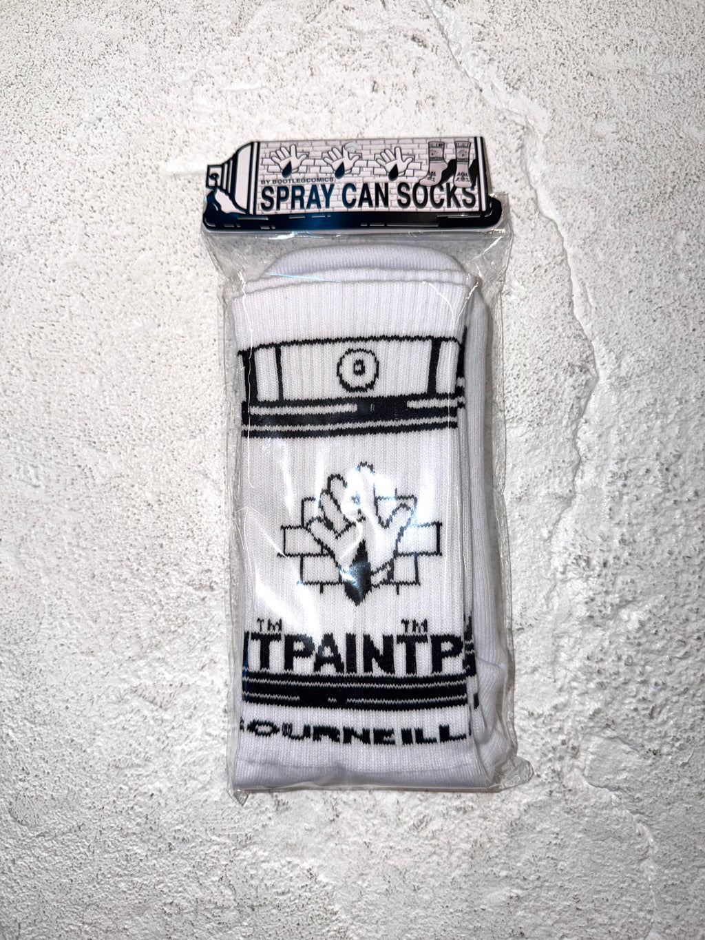 Bootleg Comics Spray Can Socks