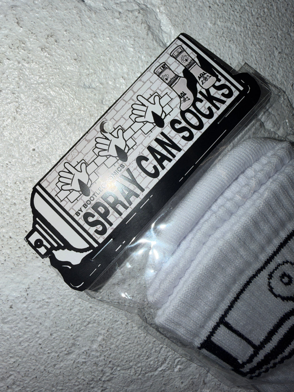 Bootleg Comics Spray Can Socks