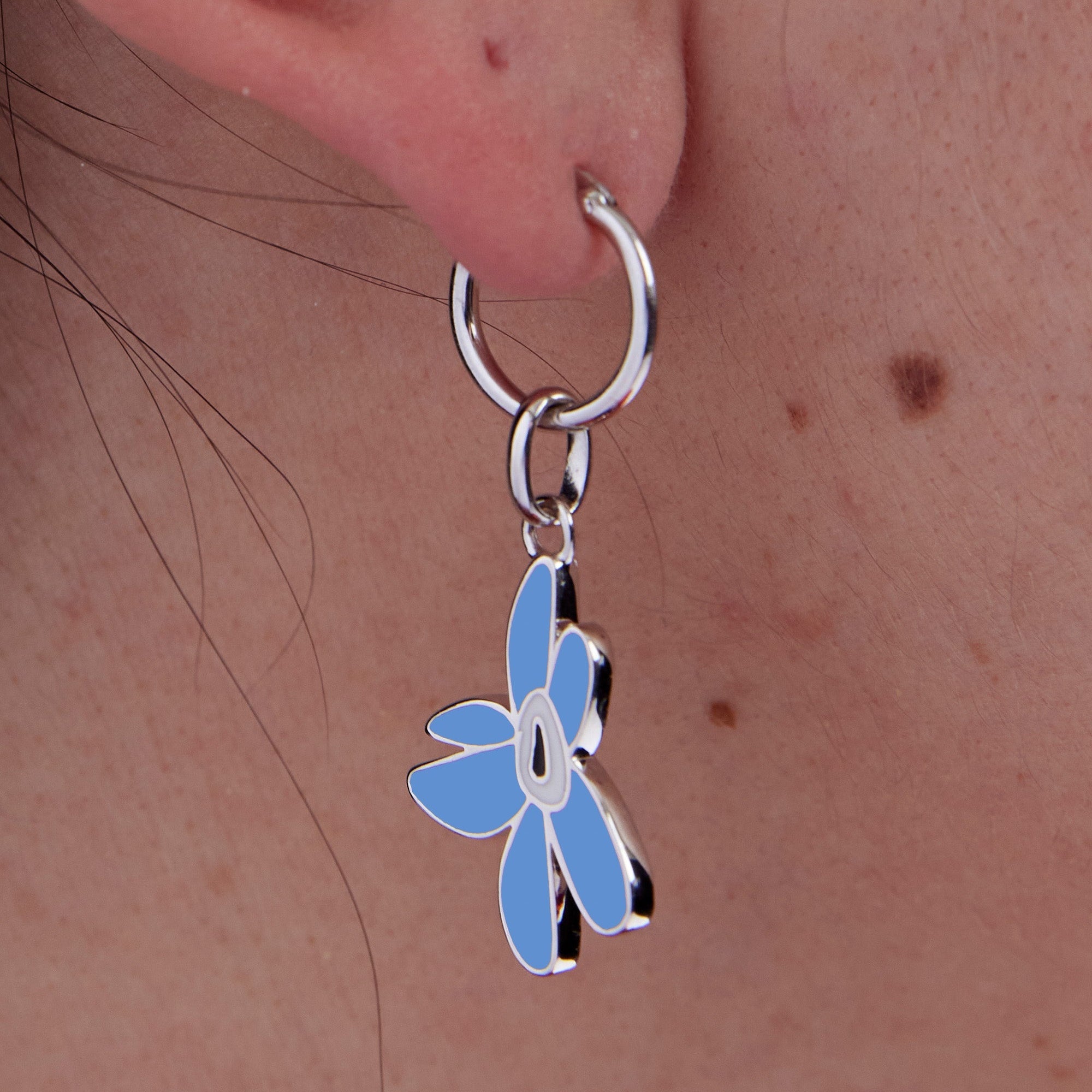 PAM Lunacy Warped Gesture Earring [Powder Blue]