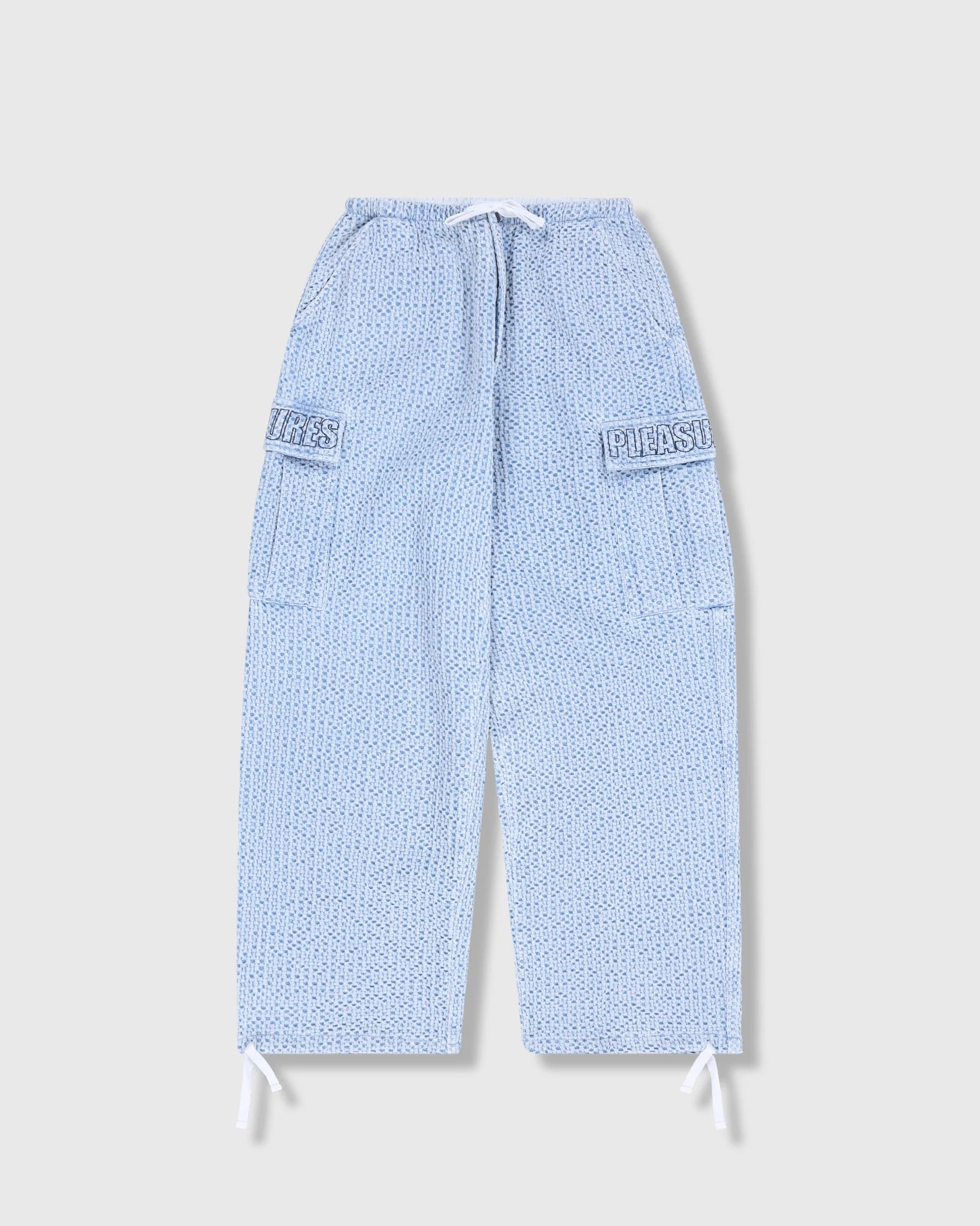 PLEASURES Knitted Indigo Cargo Pants