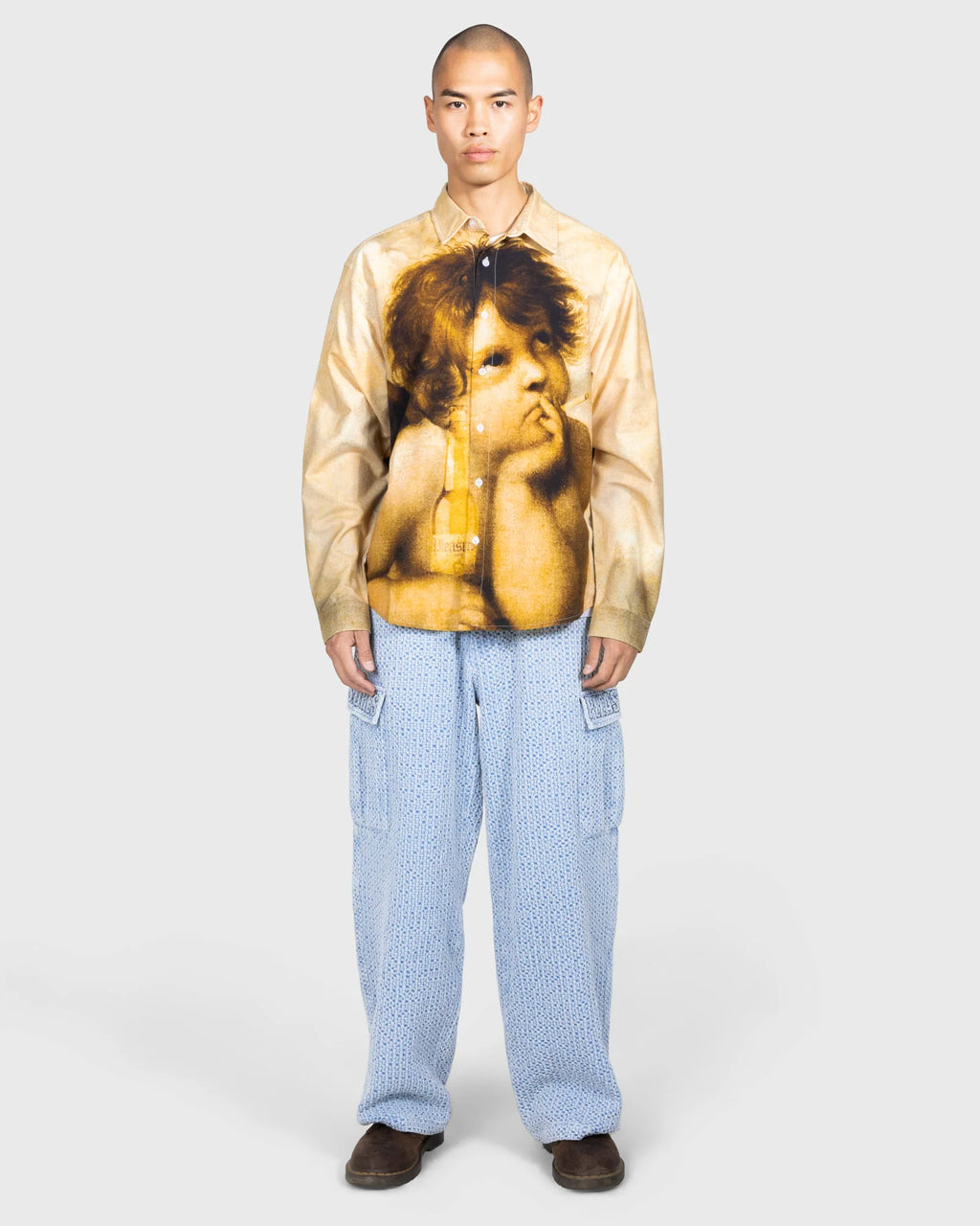 PLEASURES Knitted Indigo Cargo Pants