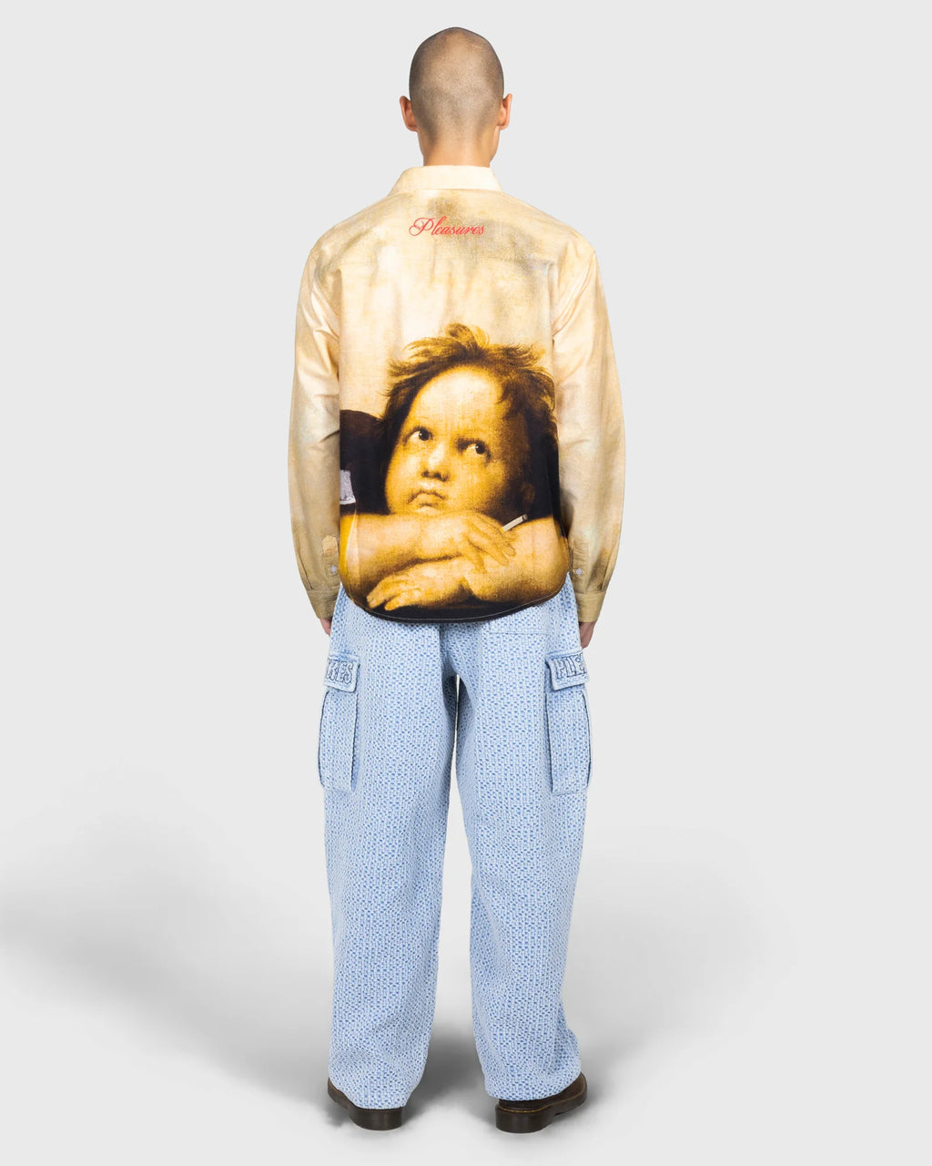 PLEASURES Knitted Indigo Cargo Pants