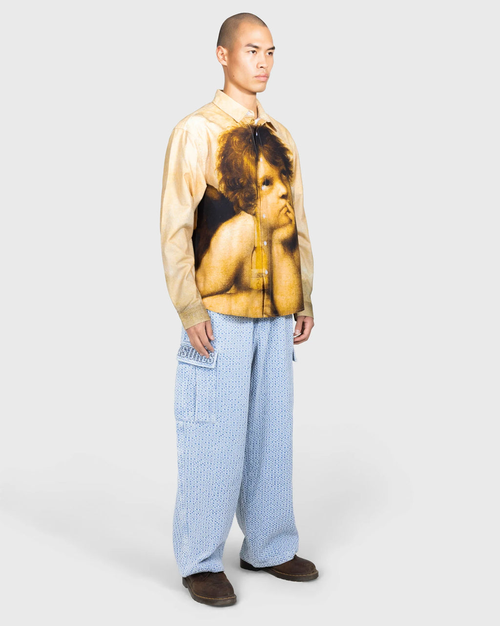 PLEASURES Knitted Indigo Cargo Pants