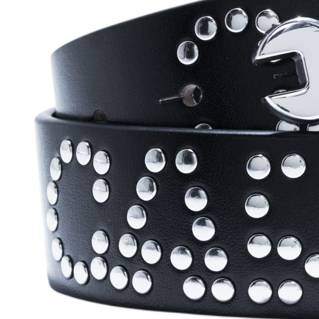 CARPET Riveted Leather Belt [Black]