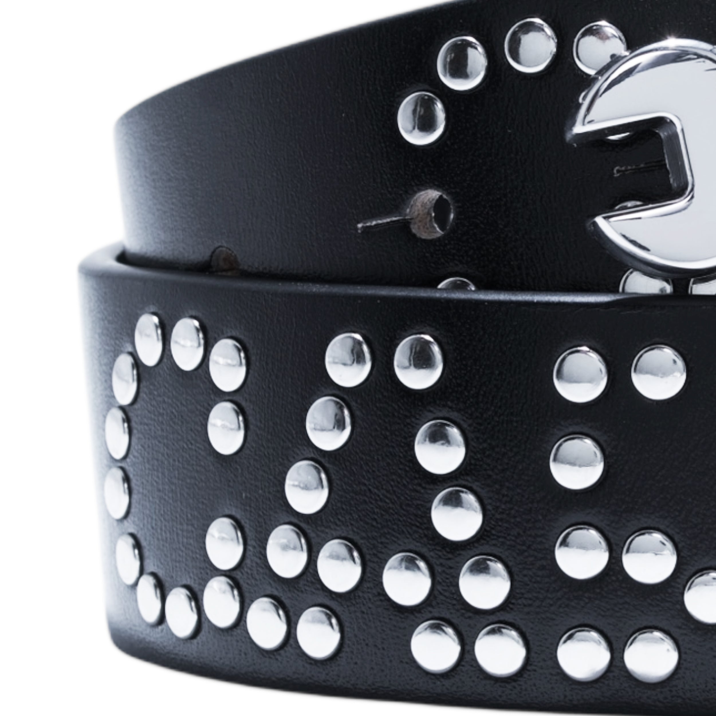 CARPET Riveted Leather Belt [Black]