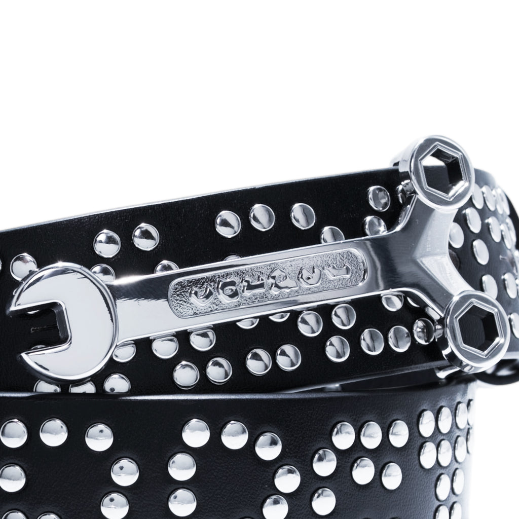 CARPET Riveted Leather Belt [Black]