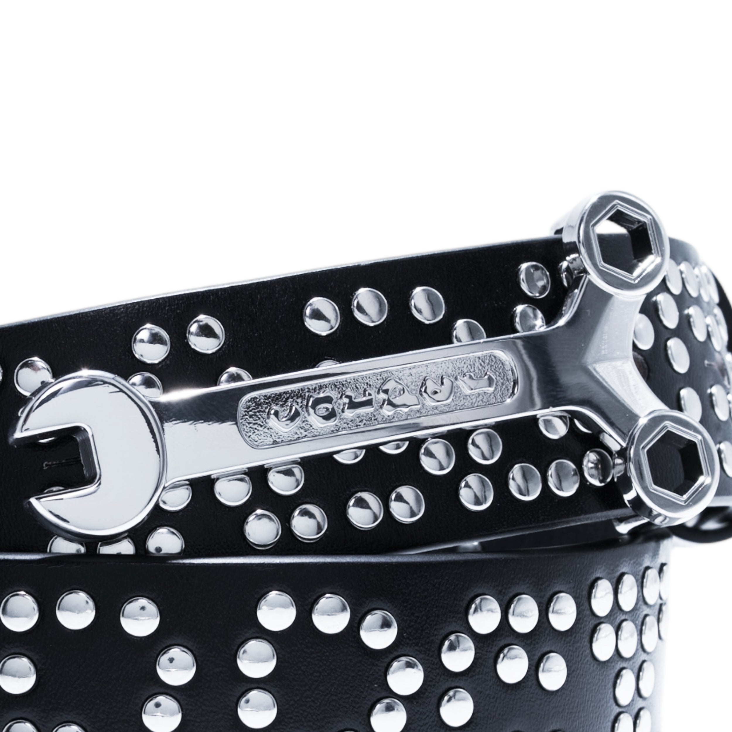 CARPET Riveted Leather Belt [Black]