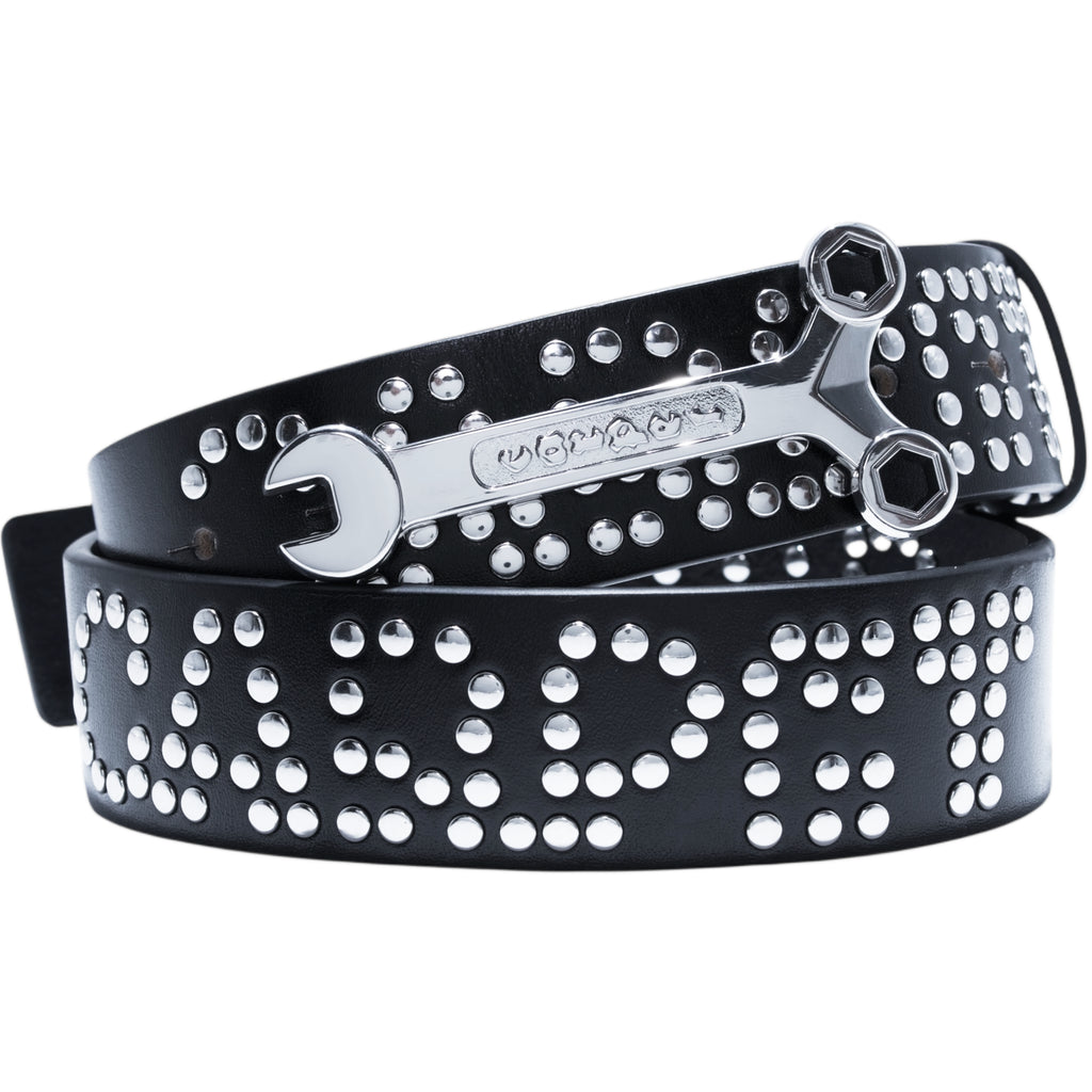 CARPET Riveted Leather Belt [Black]