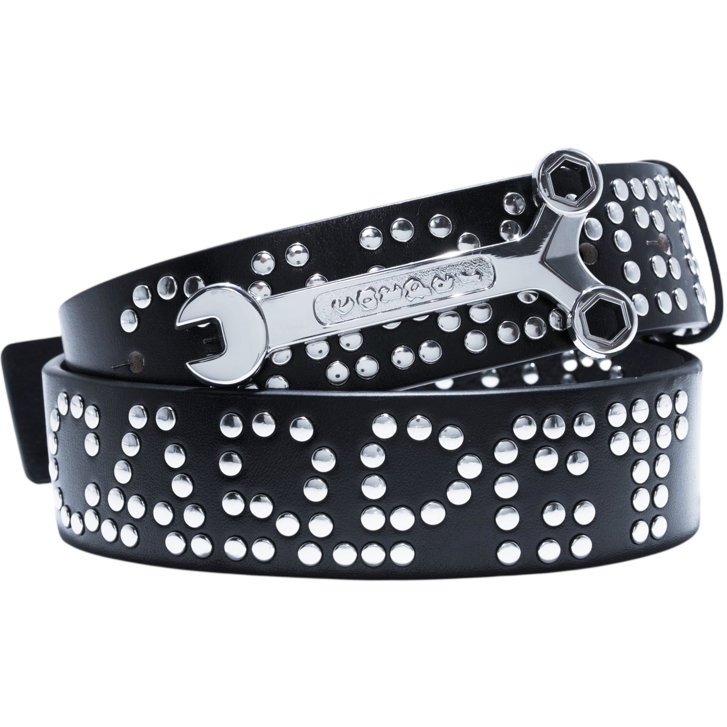 CARPET Riveted Leather Belt [Black]