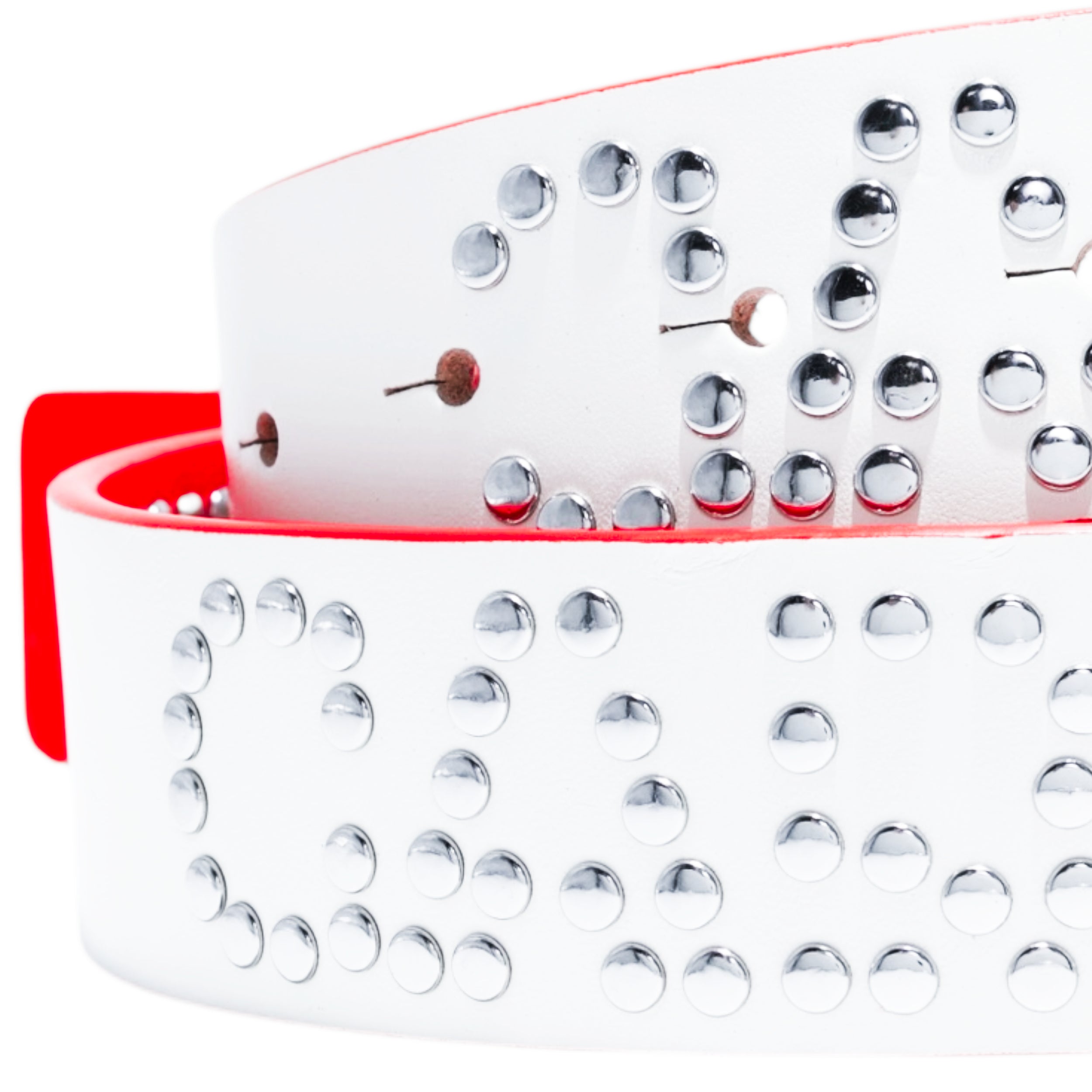 CARPET Riveted Leather Belt [White]