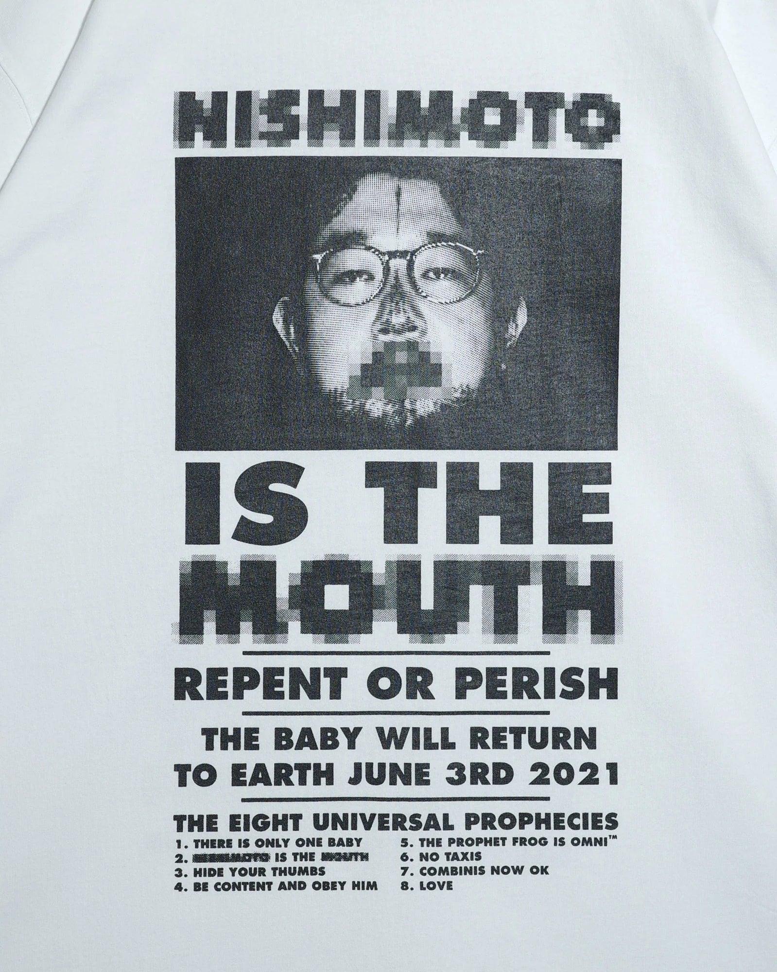 NISHIMOTO IS THE MOUTH S/S TEE NIM-L11CMZ WHITE