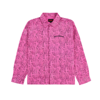 PLEASURES Anaconda Overshirt [Fuchsia]