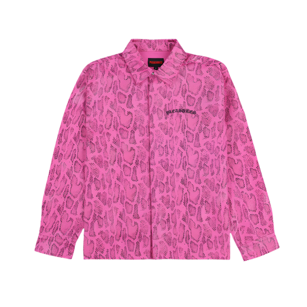 PLEASURES Anaconda Overshirt [Fuchsia]