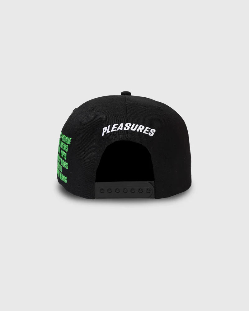 PLEASURES Fat Beats Snapback [Black]