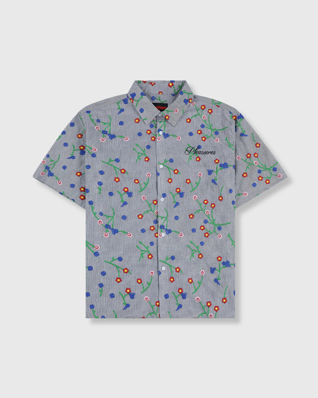 PLEASURES Pile Stripe Button Up