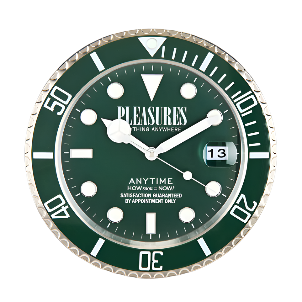 PLEASURES Anytime Clock [Green]