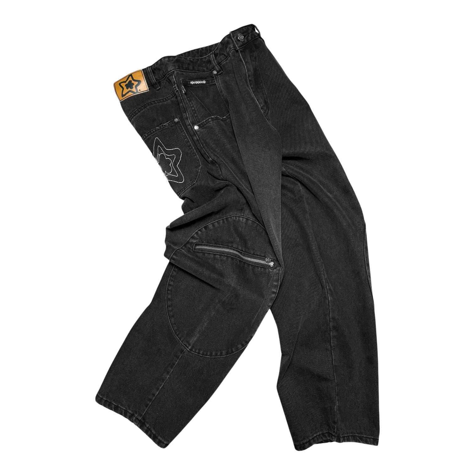 STAR TEAM Circle Cargo Jeans [Black]