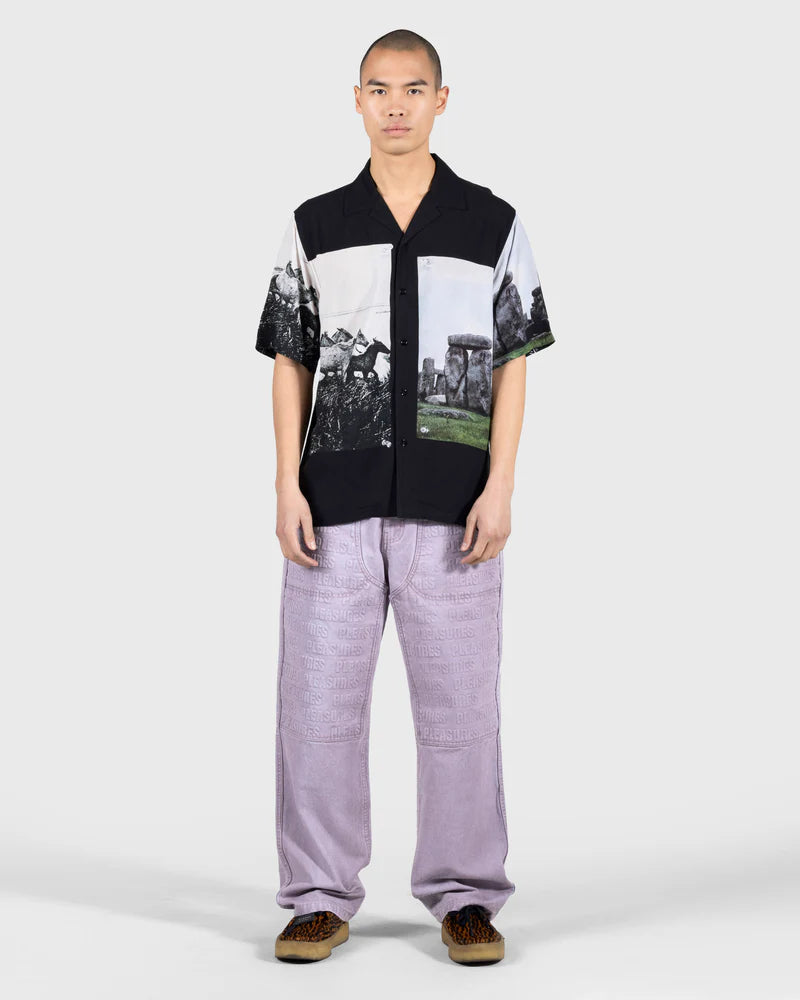 PLEASURES Stone Horse Button Down [Black]