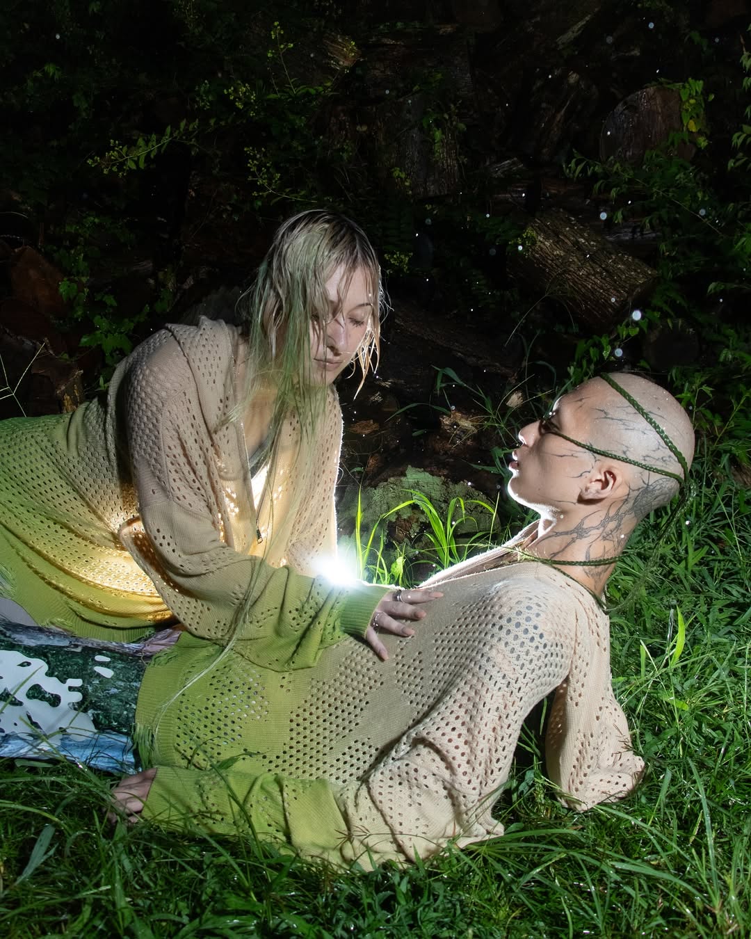 GB MOUTH "蘚" Moss Mesh Hoodie