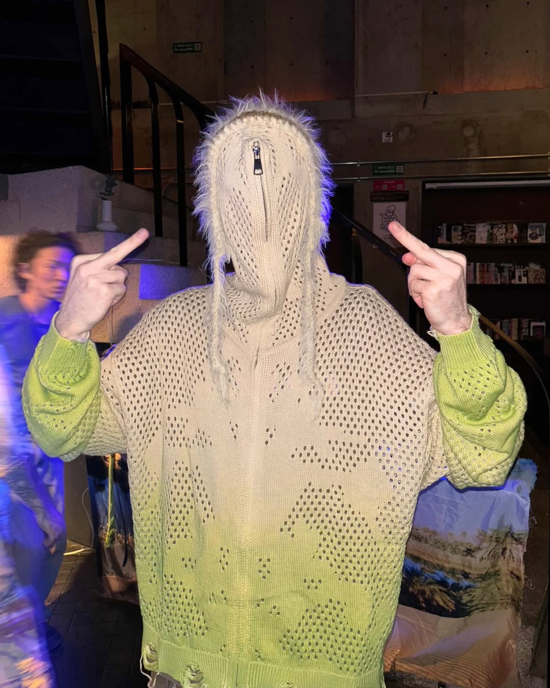 GB MOUTH "蘚" Moss Mesh Hoodie