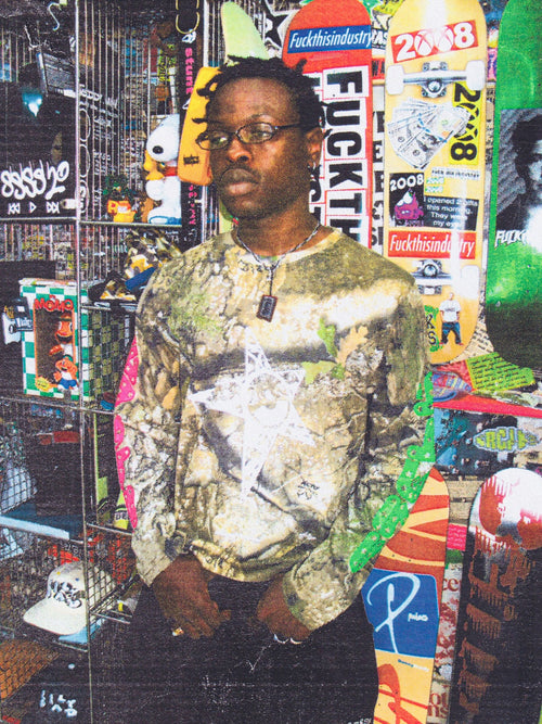 99CTS Records x Waste! Green Camo Long Sleeve T-Shirt