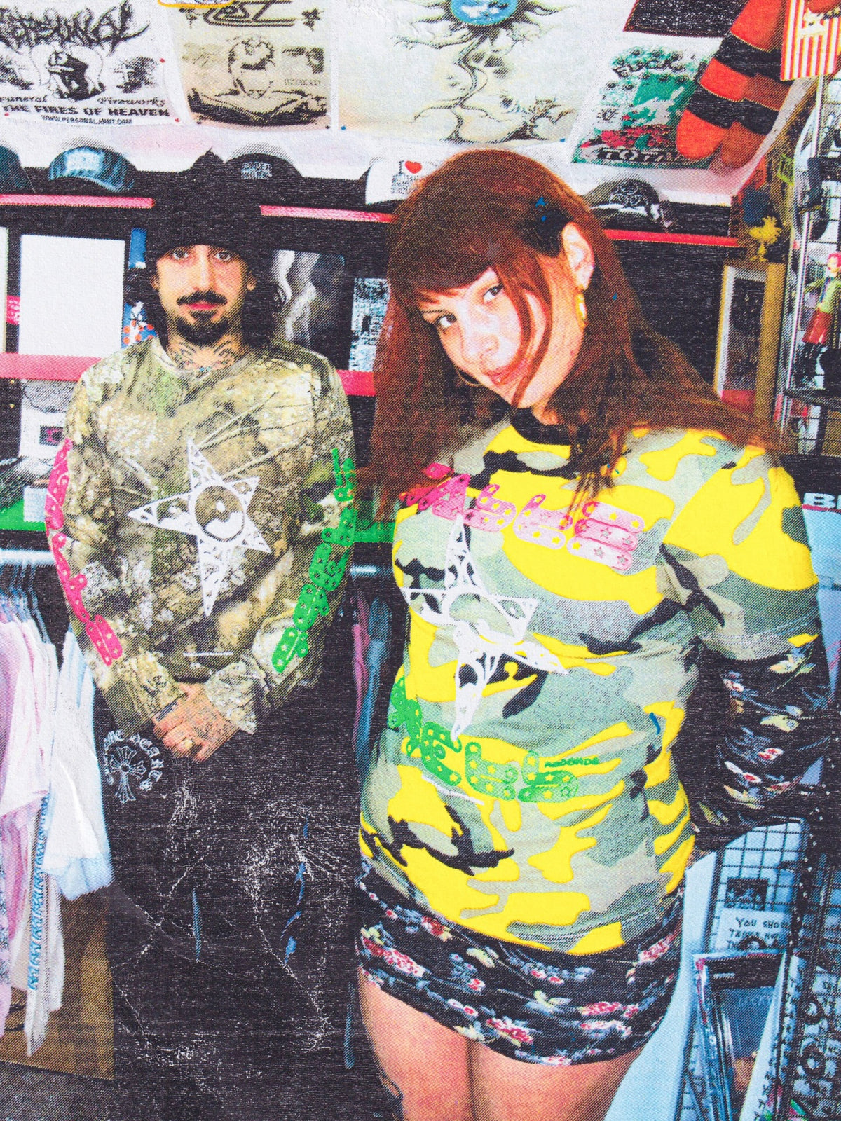 99CTS Records x Waste! Yellow Camo Short Sleeve T-Shirt
