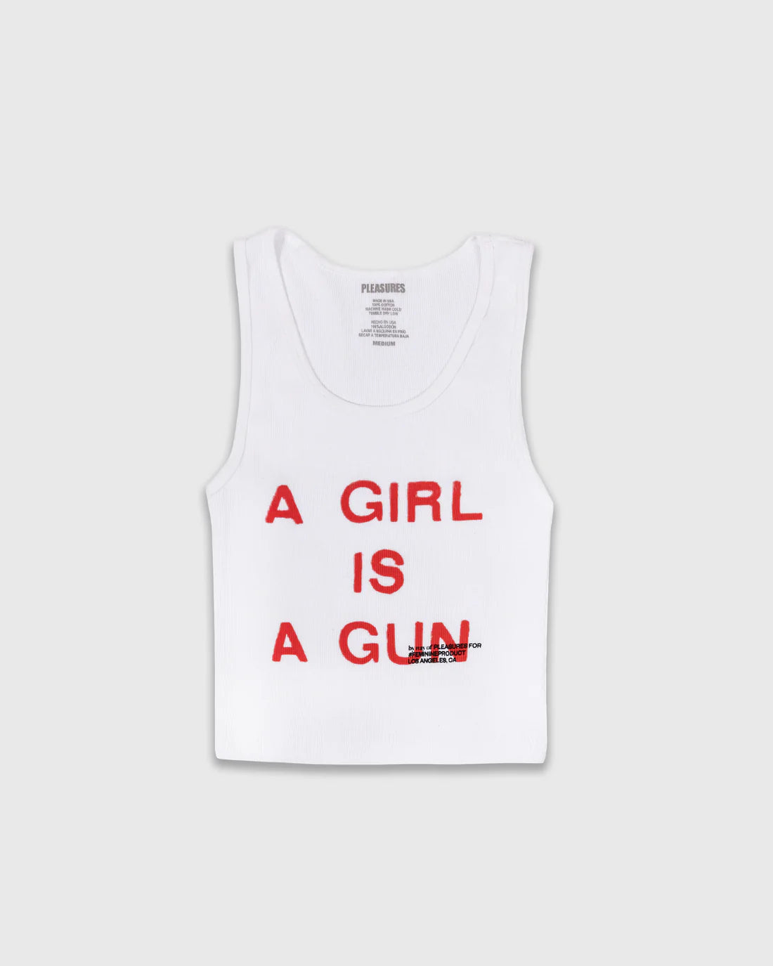 PLEASURES Girl Is A Gun Tank Top (Women's) [White]