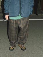 Evisen Wool Bohemian Pants [Black Plaid]