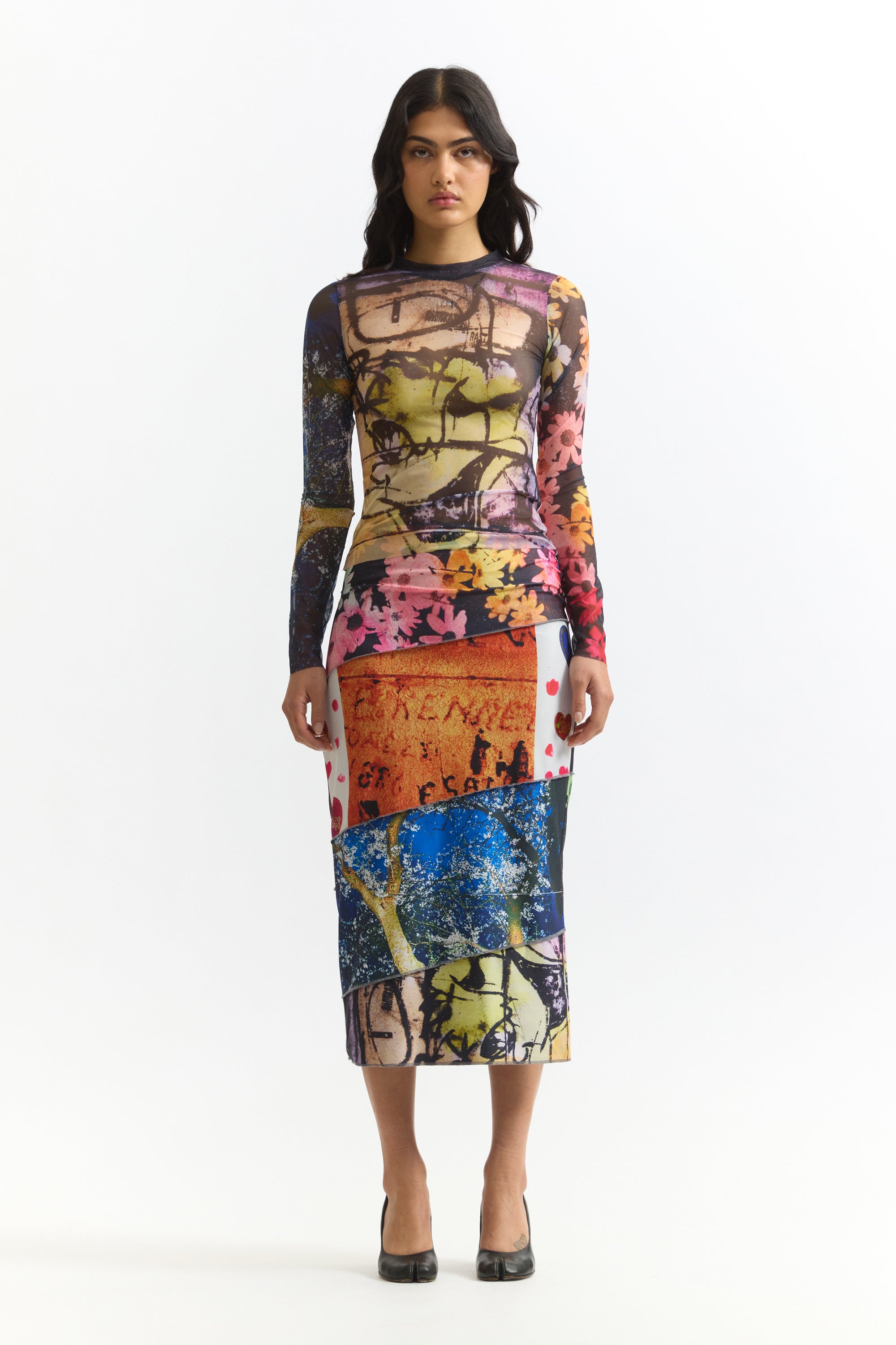 PAM SS26 PHOTO MESH TOP - JOSHUA GORDON