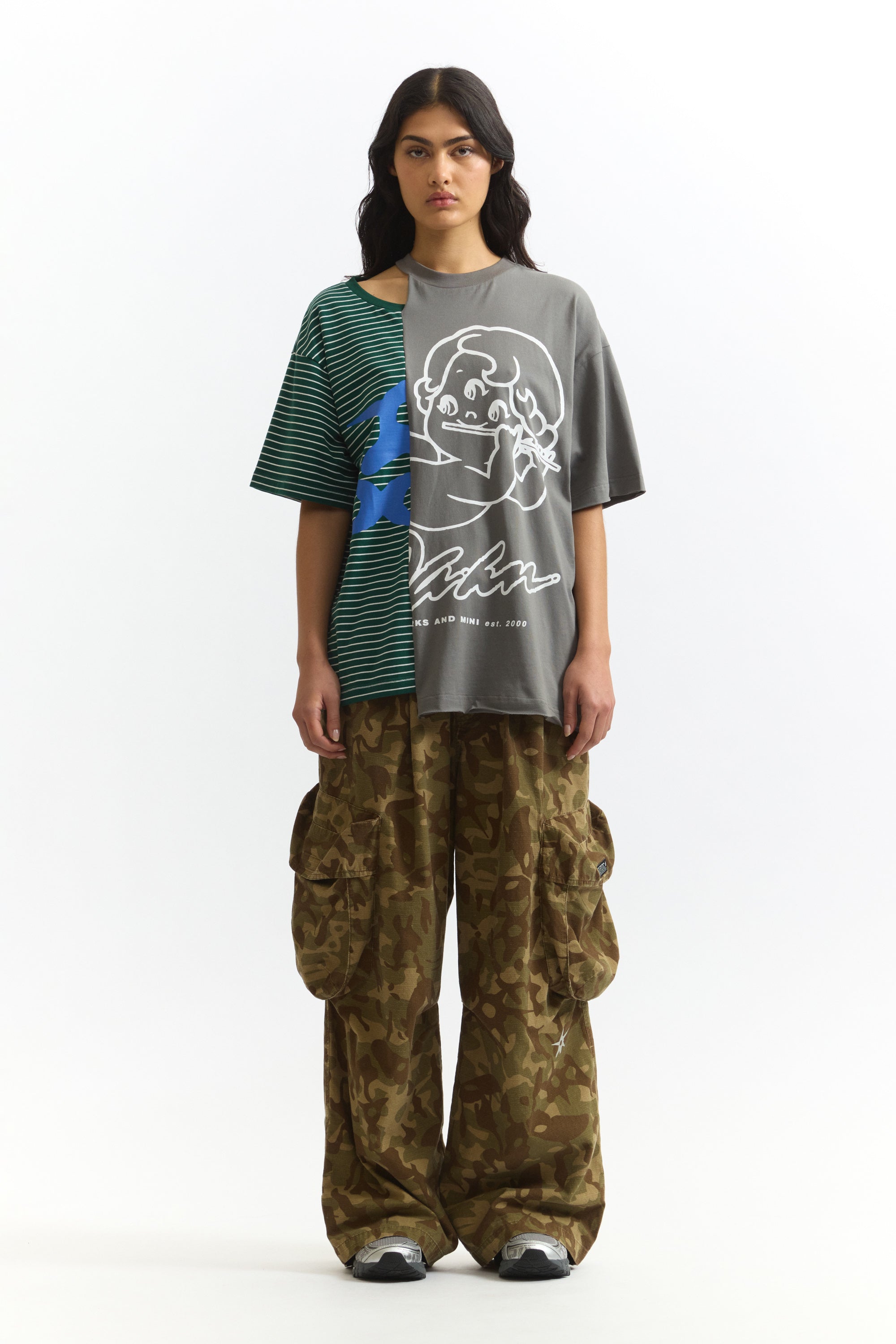 PAM SS26 SPLIT SS TEE FROM AFAR