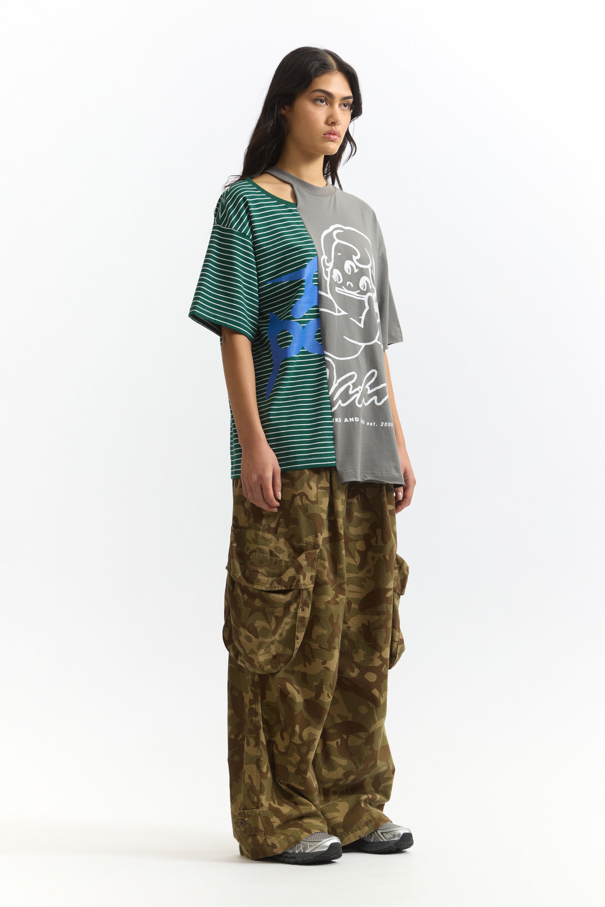 PAM SS26 SPLIT SS TEE FROM AFAR