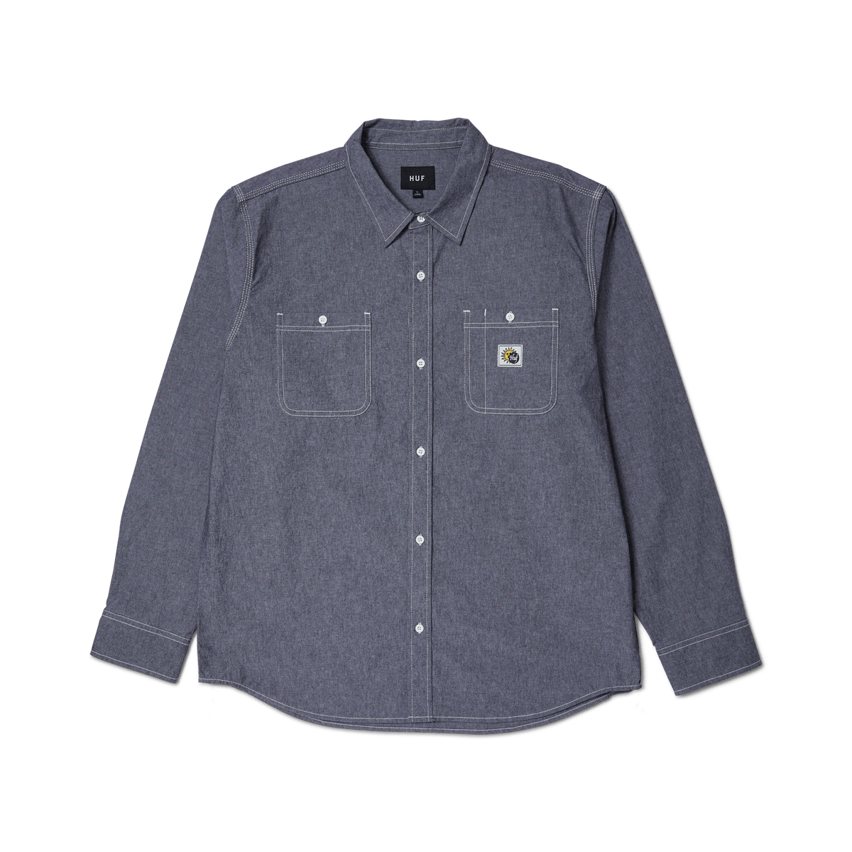 HUF Total Eclipse Chambray Shirt [Light Blue]