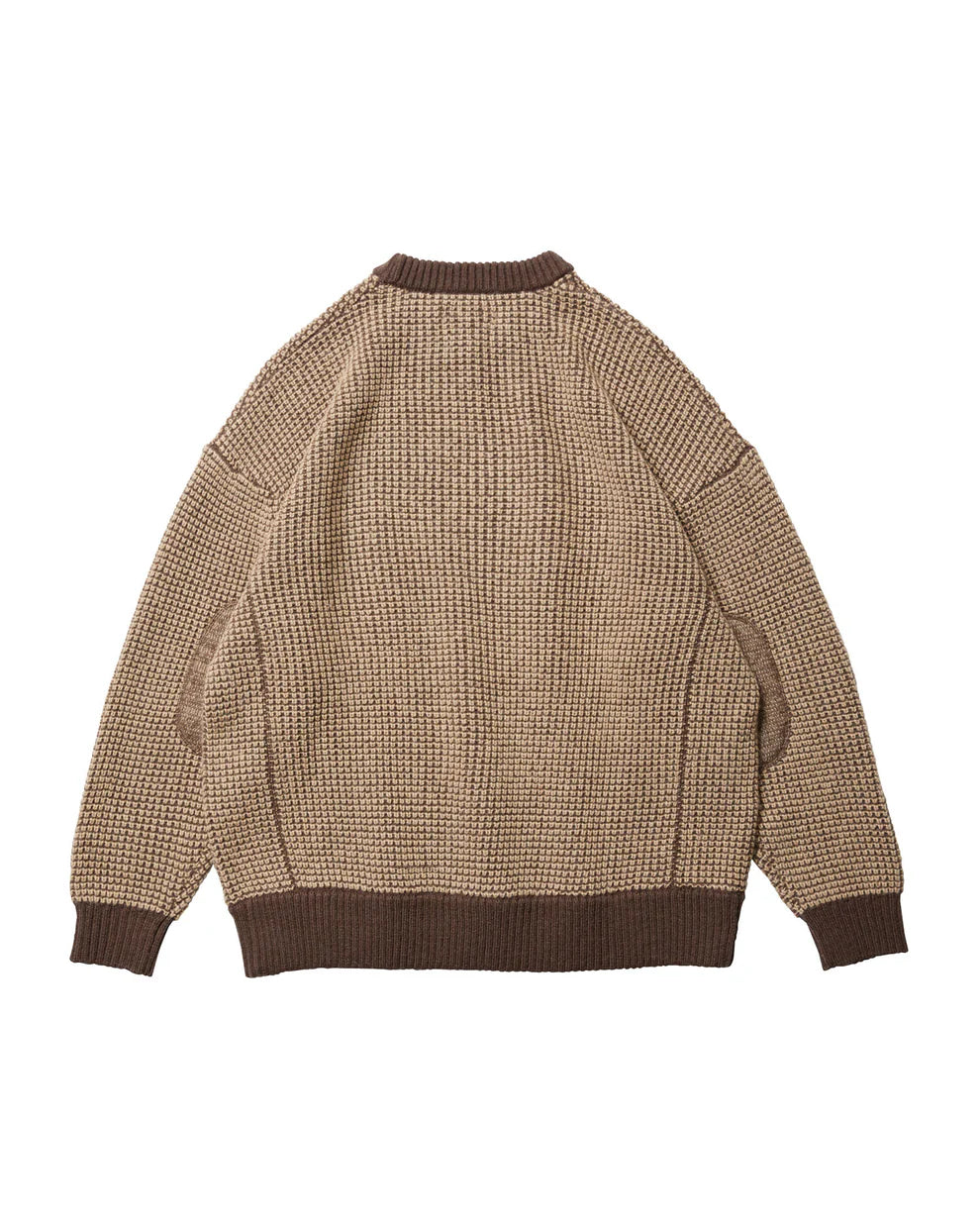 Evisen Waffle Mohair Crewneck [Brown/Beige]