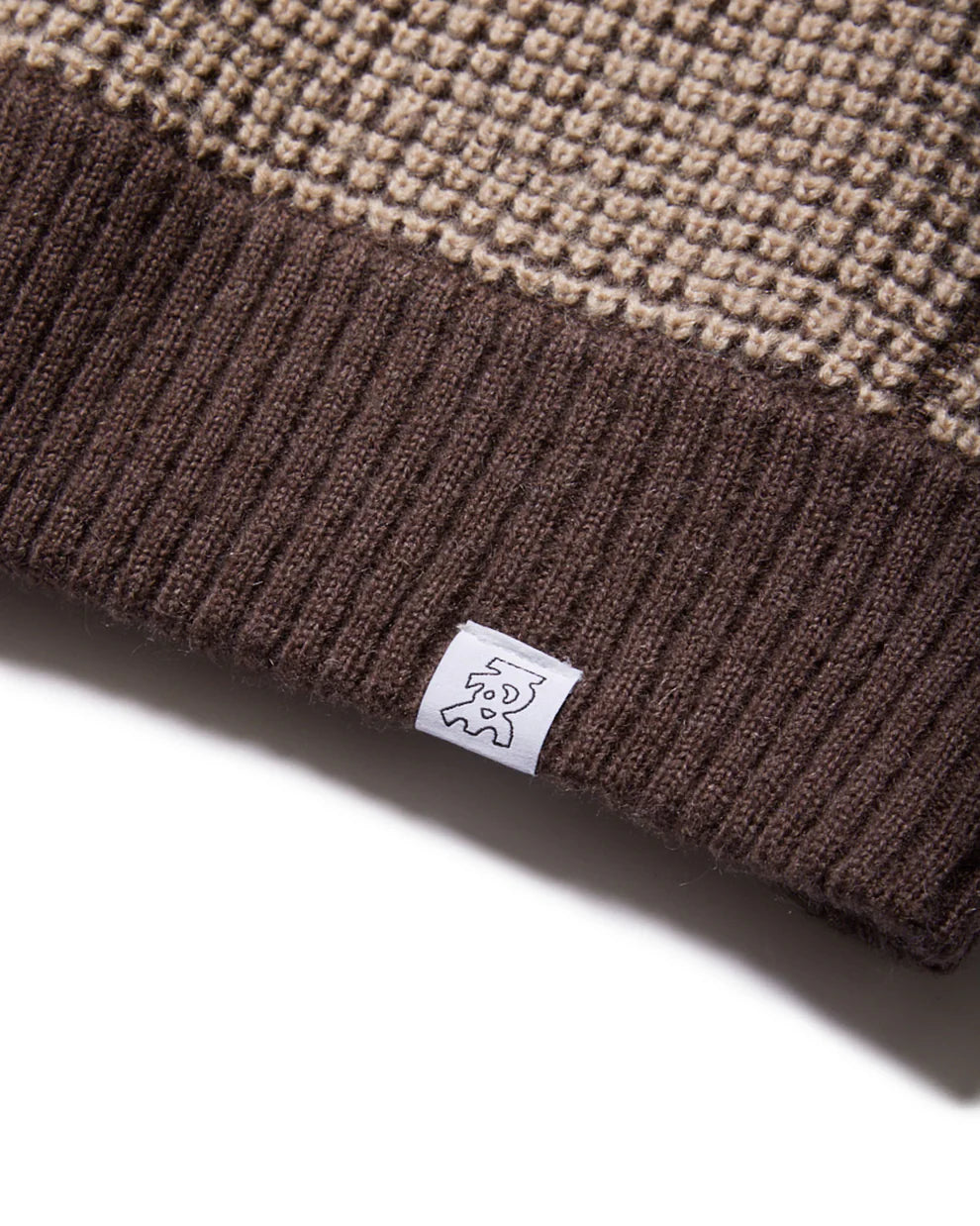Evisen Waffle Mohair Crewneck [Brown/Beige]