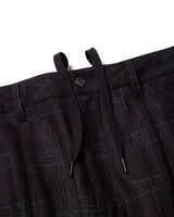 Evisen Wool Bohemian Pants [Black Plaid]